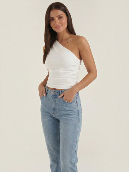 Briony Ärmelloses One-Shoulder-Top