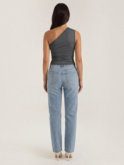 Briony Ärmelloses One-Shoulder-Top