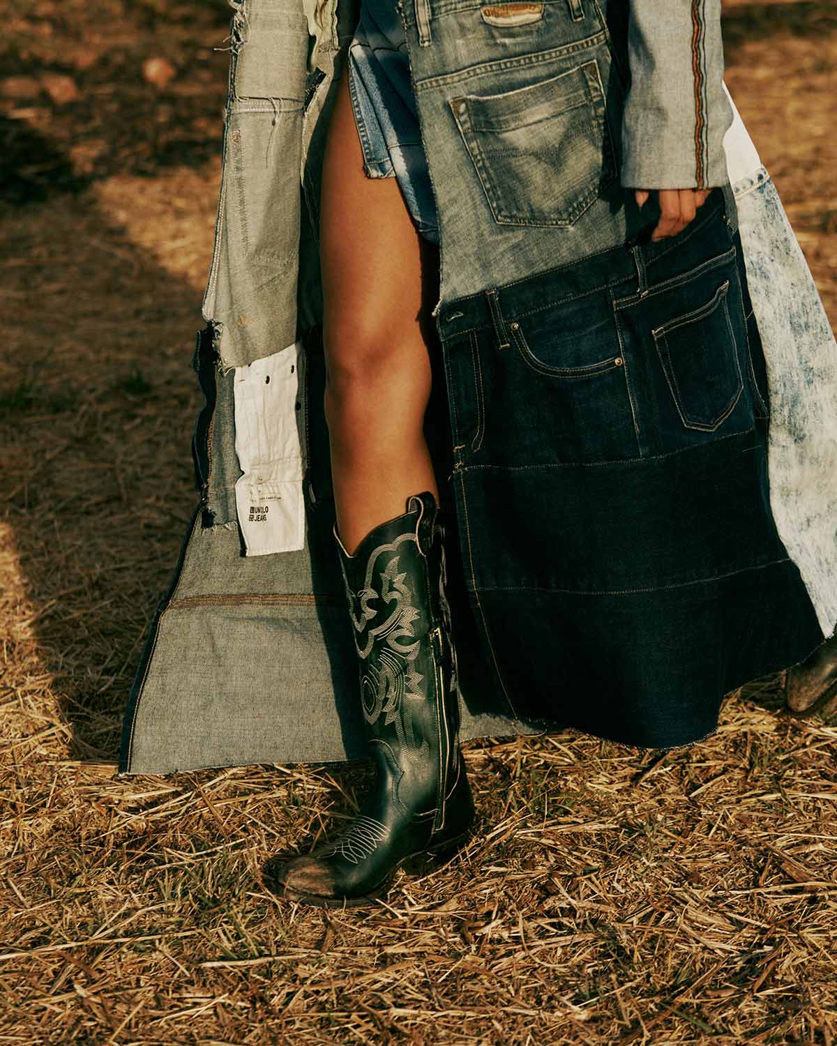 Women's High-Calf Black Western Boots – Handcrafted Full-Grain Leather – view 2