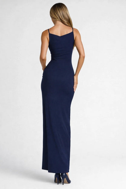 Nia | Women's Elegant Maxi Wedding Guest Dress with Side Slit