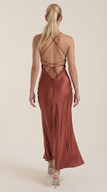 Kelly | Women's Elegant Maxi Wedding Guest Dress with Spaghetti Straps
