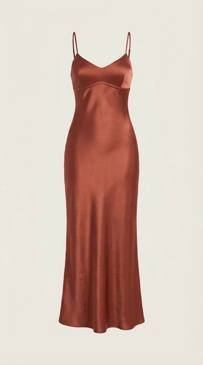 Kelly | Women's Elegant Maxi Wedding Guest Dress with Spaghetti Straps