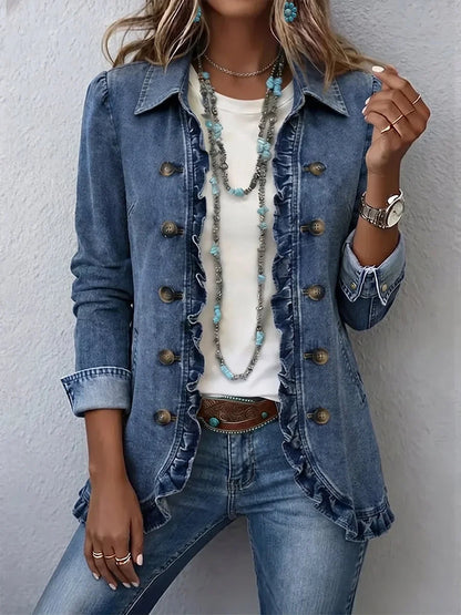Women's Boho Ruffled Jacket – Point Collar, Nine Patterns – view 4