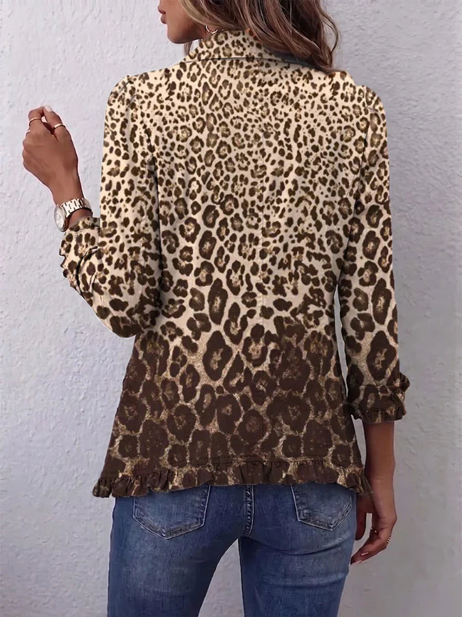 Women's Boho Ruffled Jacket – Point Collar, Nine Patterns – view 10