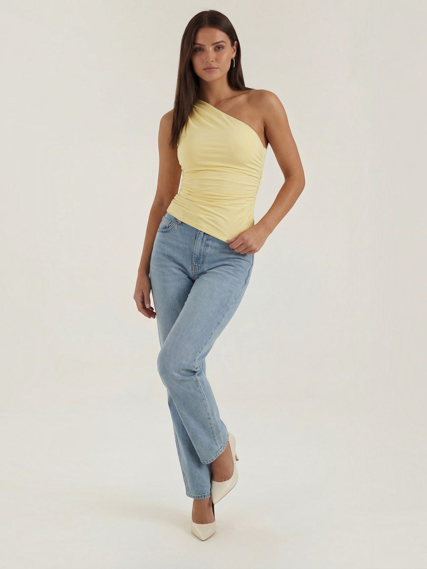 Briony Ärmelloses One-Shoulder-Top