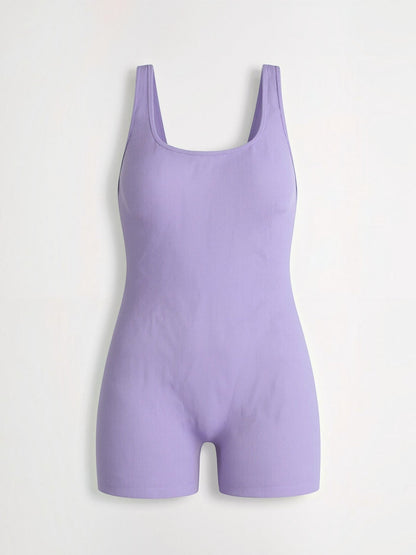 Ribbed Square-Neck Bodysuit with Brief Bottom