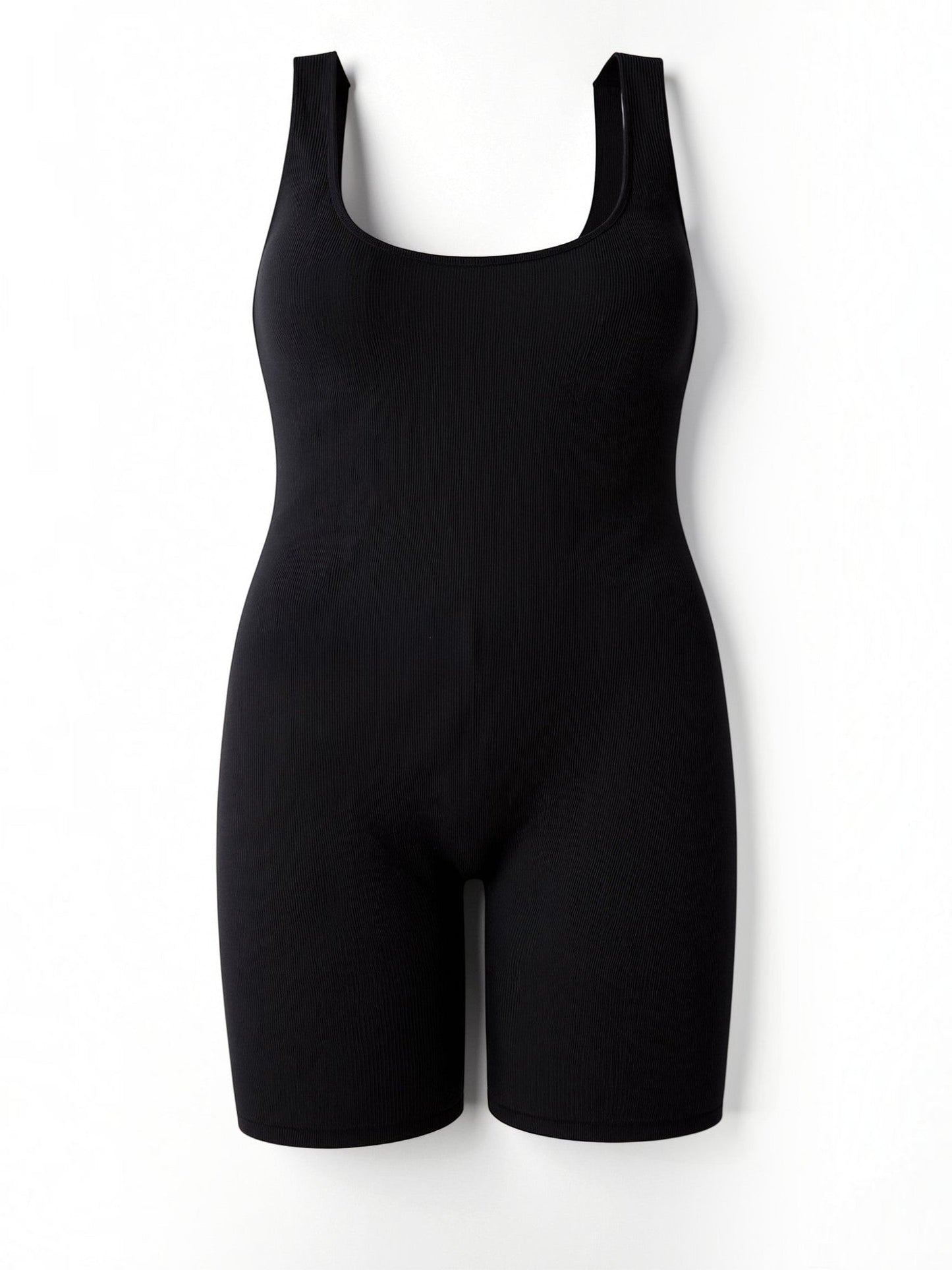 Ribbed Square-Neck Bodysuit with Brief Bottom