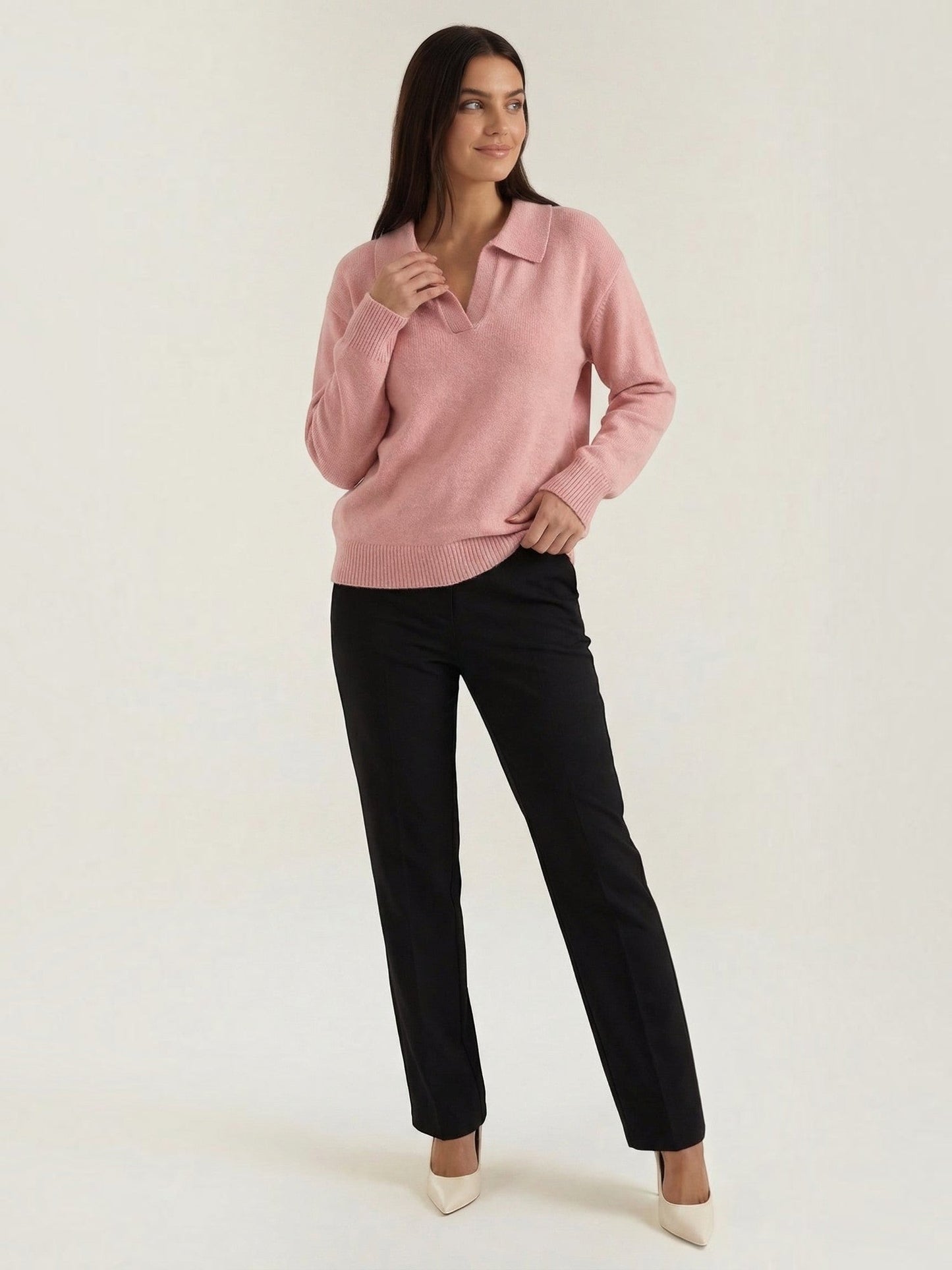 Margaret Strickpullover mit Polokragen
