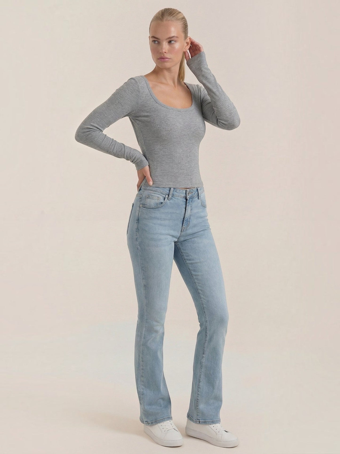 Marian Langarm-Top mit Scoop-Neck
