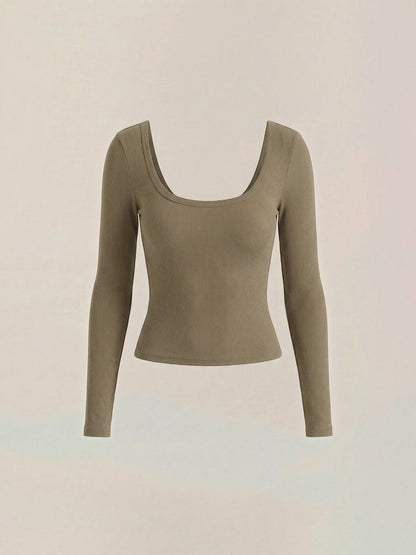 Marian Langarm-Top mit Scoop-Neck