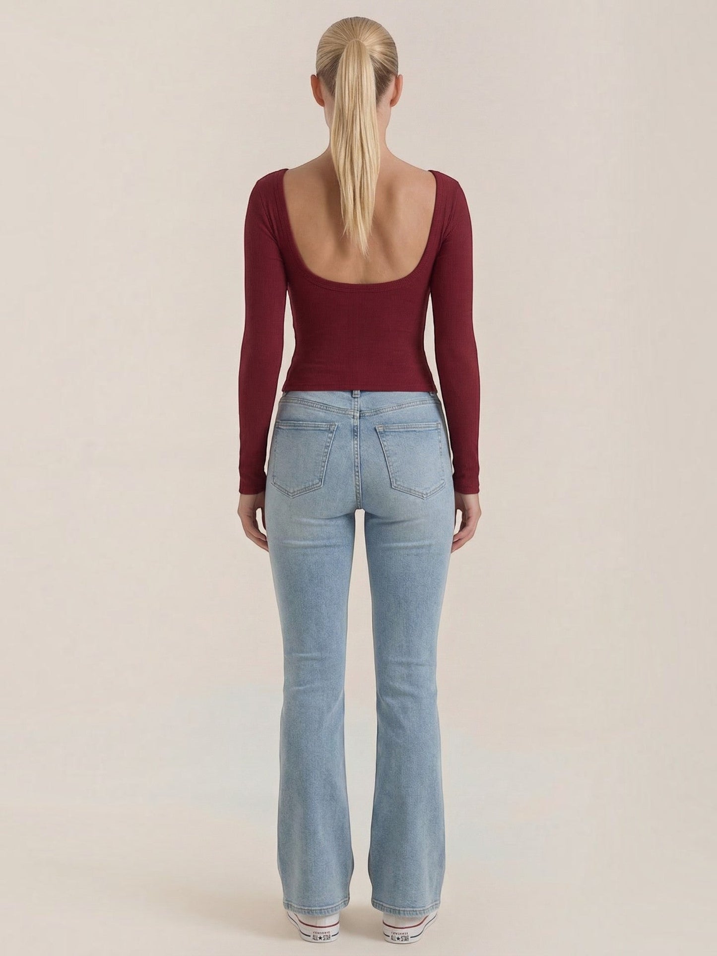 Marian Langarm-Top mit Scoop-Neck