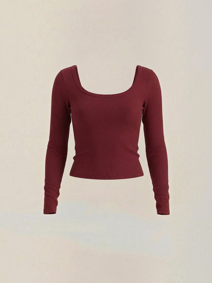 Marian Langarm-Top mit Scoop-Neck
