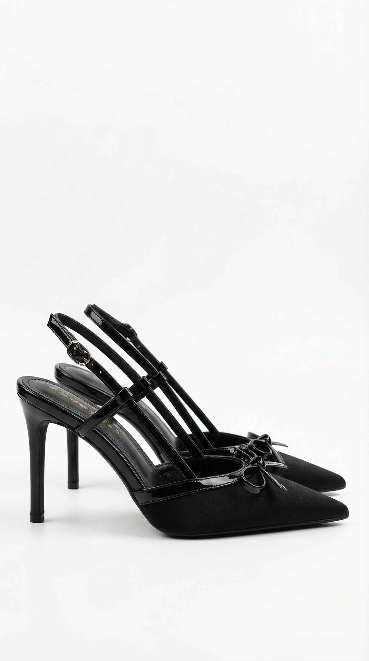 Rebecca Satin Bow Court Heels